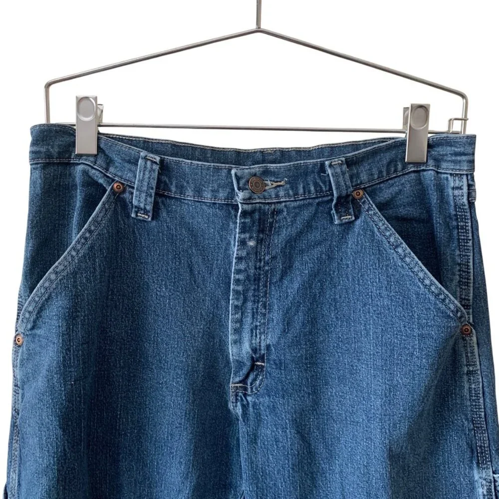 Vintage Y2K Wrangler Carpenter Jeans Men's‎ 34X32 Faded Utility Workwear Skater